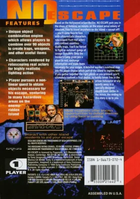 No Escape (USA) box cover back